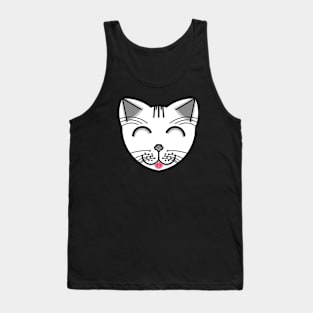 Happy Cat 2 (White) Tank Top